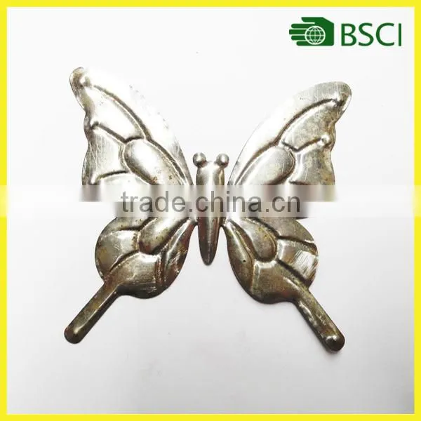 YS15B028 butterfly cast iron decoration parts for plant decoration