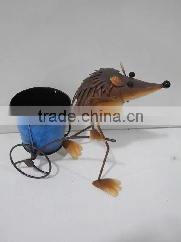 Adorable metal hedgehog ornament