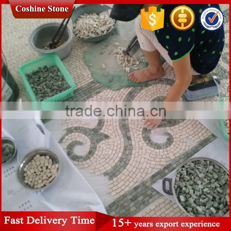 Interior decorative pattern handwork natural marble mosaic tile borders