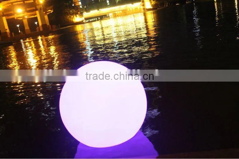 Rechargeable colorful Green protection plastic shell warterproof led floating ball light