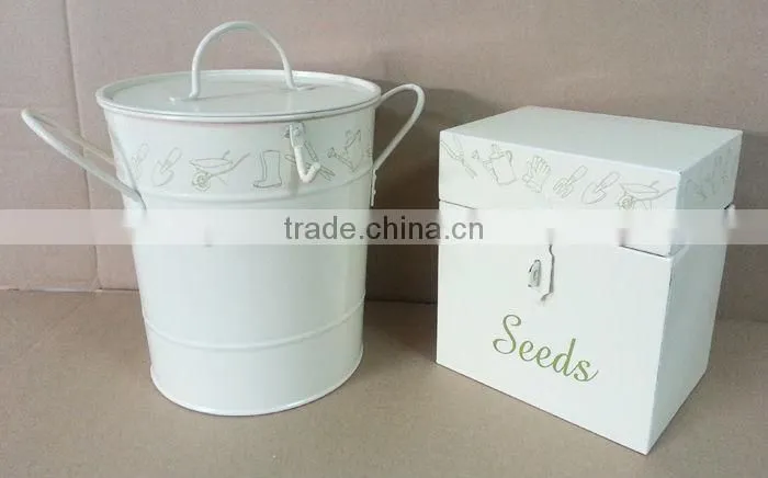 Metal garden seed box
