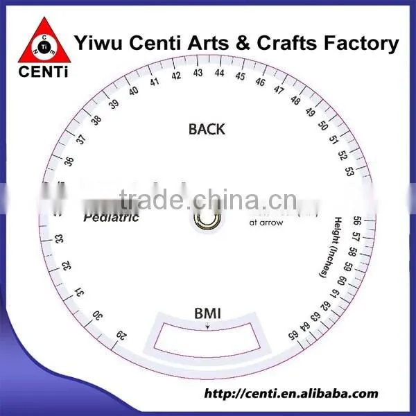 BMI Plastic 3 Wheel BMI Calculator for Pediatric and Adult