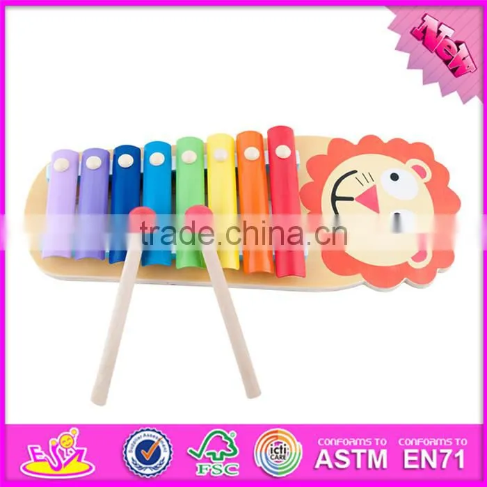 2017 New design educational toys wooden child's xylophone for sale W07C059