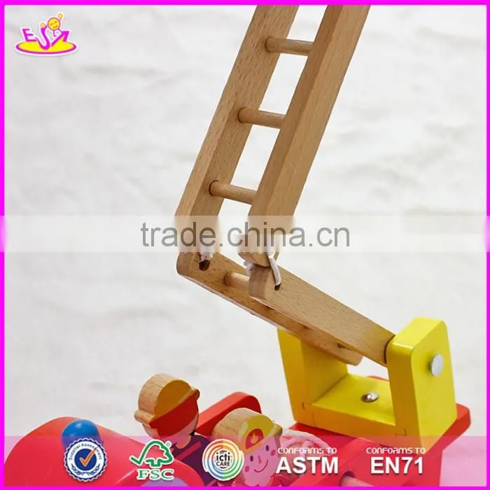 2017 New design children wooden fire truck toys W04A289