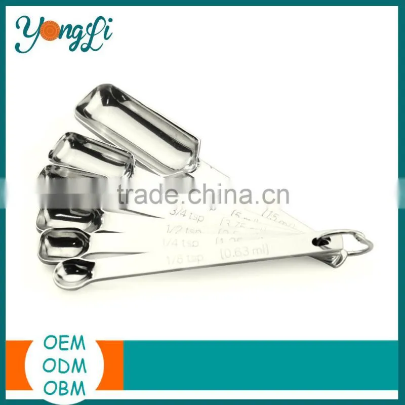 Salad Servers Measuring Spoons for Measuring Dry and Liquid Ingredients Metal Stainless Steel Kitchen Measuring Tools
