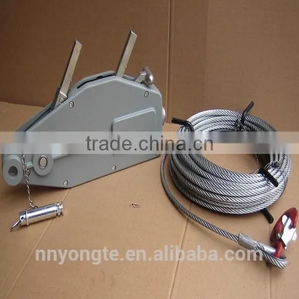 Silver Wire Rope Tirfor Cable Puller Hand Pulling Hoist