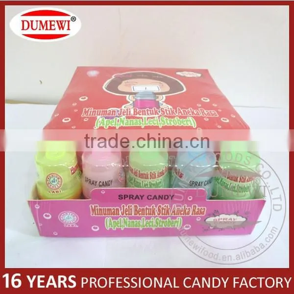 Lovely Mini Fruit Flavor Bottle Shape Liquid Spray Candy