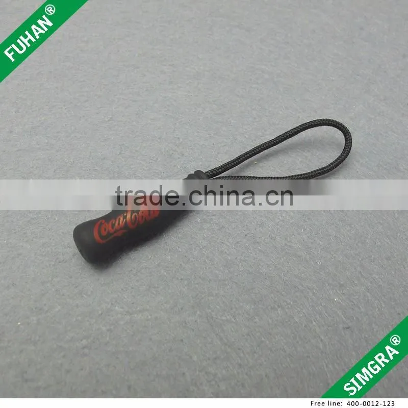 Popular Shape Brand Logo Durable PVC Zipper Sliders for Apparel