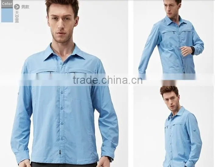 2017 high quality Summer Long Sleeve Shirt Quick Dry Men UV Protection Outdoor FISHING Shirt