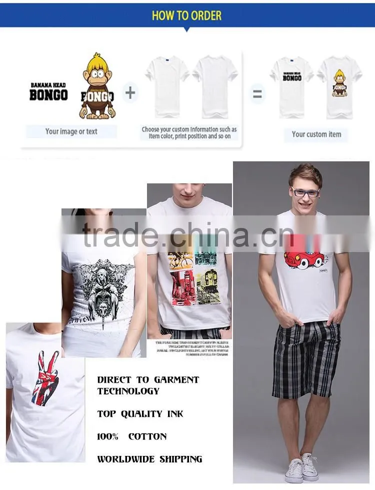 100% cotton custom t shirt printing t-shirts