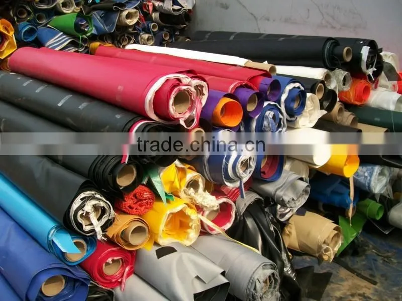 China Cheap fabric PVC coated Tarpaulin stocklot