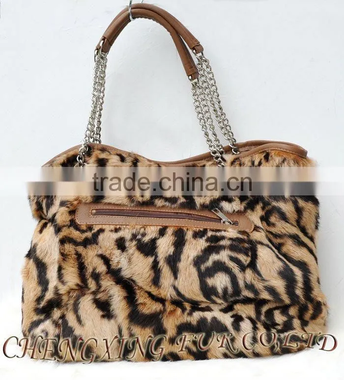 CX-H-07 Genuine Rabbit Fur Fashion 2017 Ladies Handbags