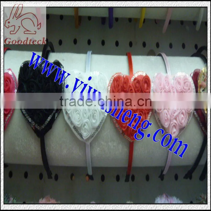 Plain Solid Color Satin Covered Resin Hairbands Ribbon Covered Adult Kids Headbands Infant Headband