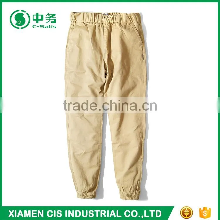 2017 New Fashion Long Style Pure Cotton Track Pants Mens Blank Jogger Pants