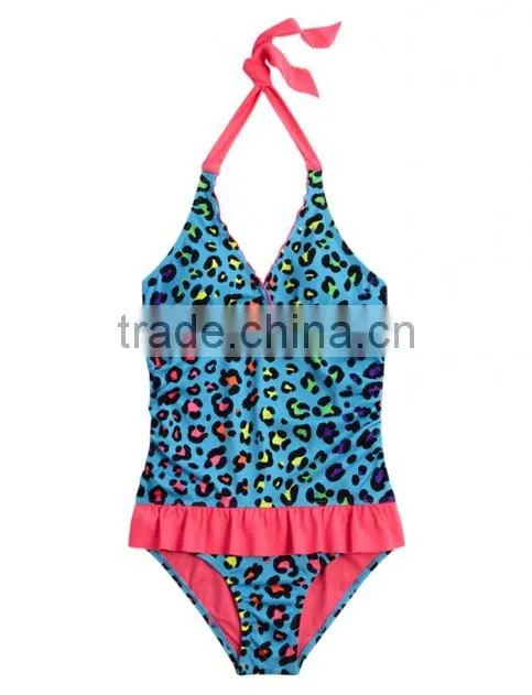 Good quality nylon/spandex baby girl swimsuit one piece swimwear
