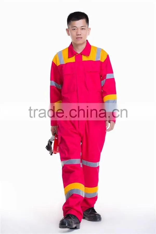 anti-static oxford stripe safety workwear coverall