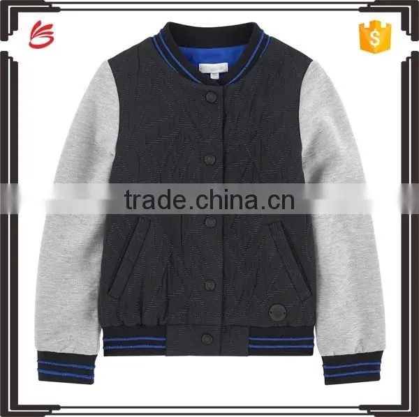 Two tone bomber girls designer winter jacket varsity windbreak jacket