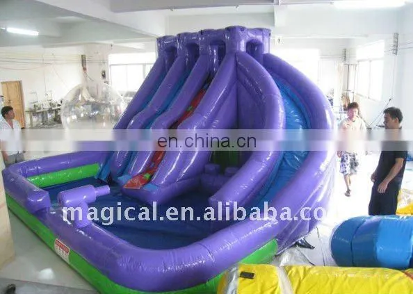 purple Inflatable water slide/water park toys
