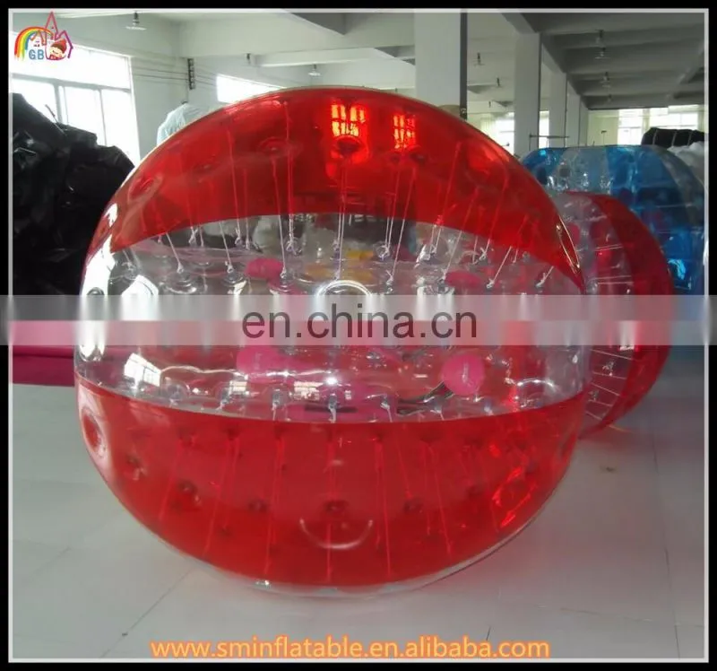 Hot selling inflatable blue bumper knock ball, belly bumper ball, inflatable bubble ball