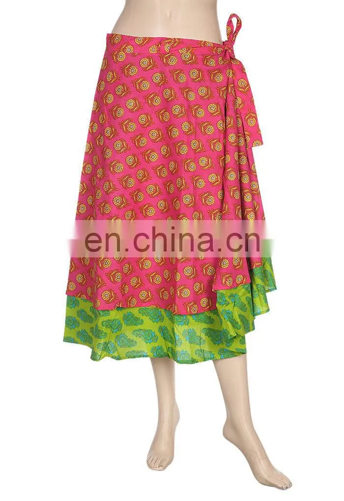 Buy Online Vintage Silk Sari Wrap round Skirt Long Length