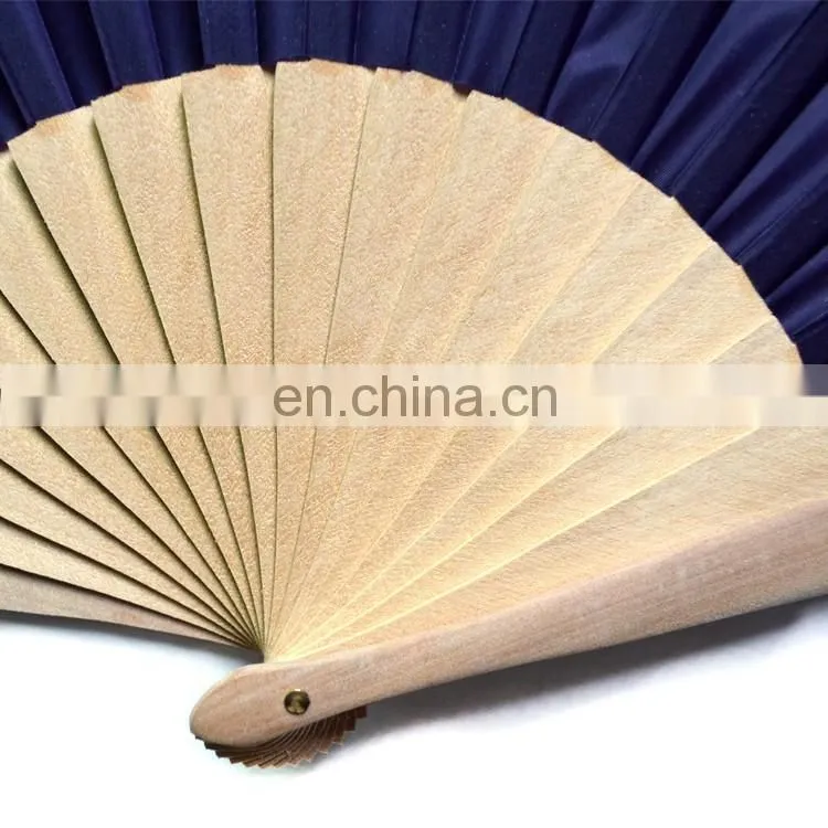 Promotional custom printed wooden folding hand fans bulk