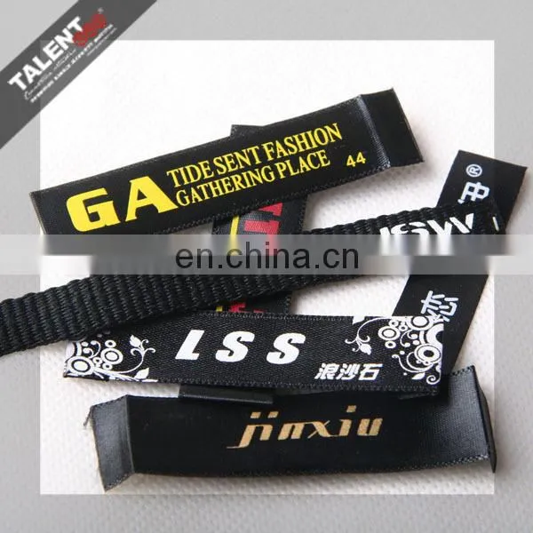 custom high quality loop folded woven private label for clothing