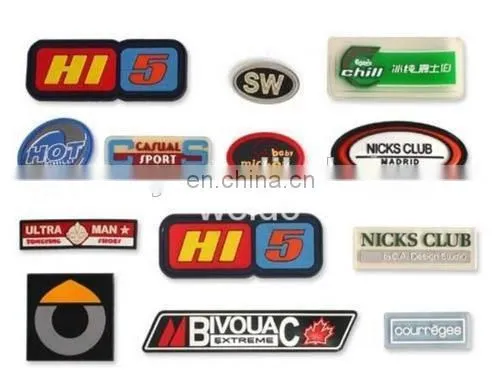 soft pvc rubber LOGO patch