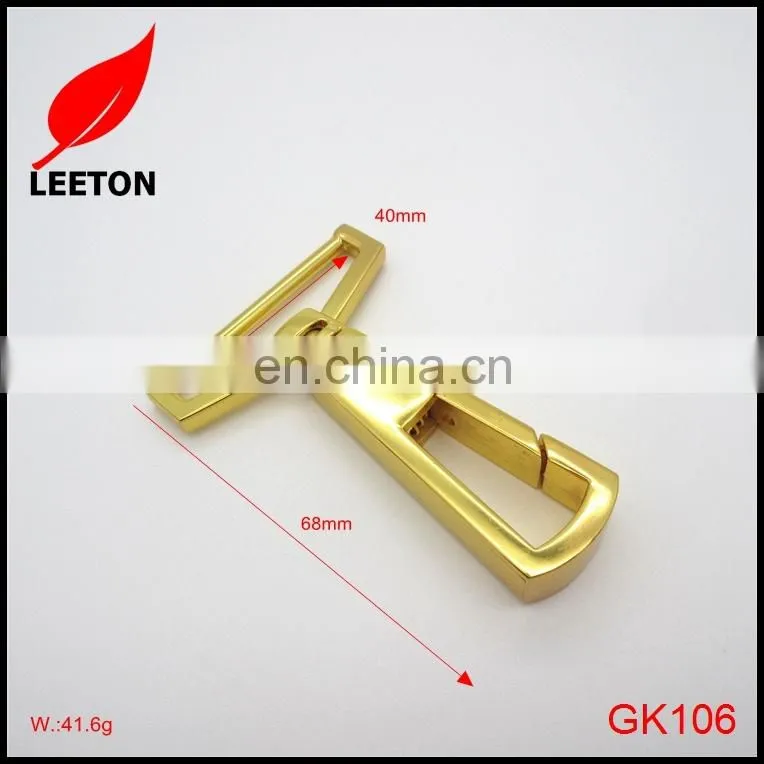 Factory supply 40mm shiny gold bag swivel snap hook