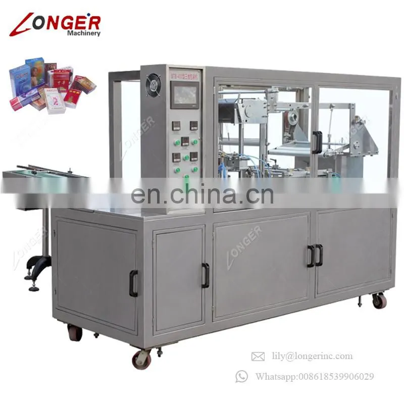 Soap Film Wrapping Box Perfume Cellophane Overwrapper Machine With Tear Tape