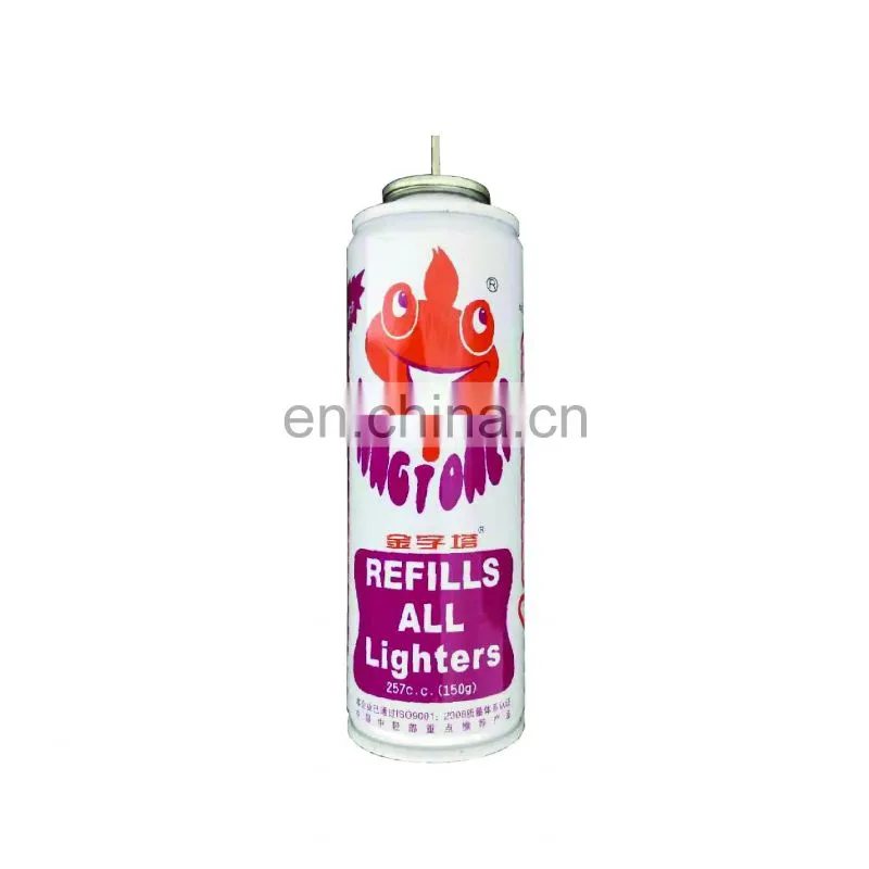 Very good quality universal butane gas bottle and butane gas for lighters made in china