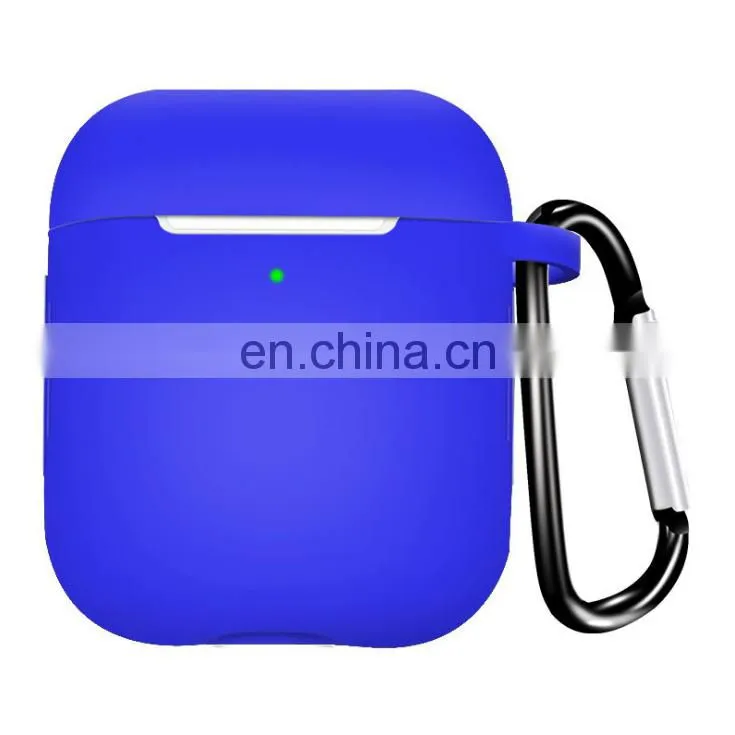 Silicone Protective Case for Airpods 1/2 Wireless Earbuds Case for Airpods Apple Airpods Cover Case with Hook