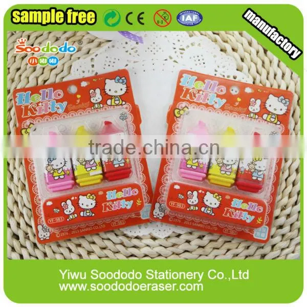 china supplier blister card packing eraser sets