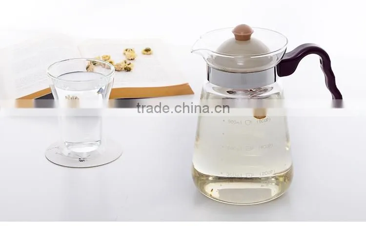 1.0 liter ,34 oz Glass carafe , up to EU standard water kettle, plastic handle and lid, hot 2016