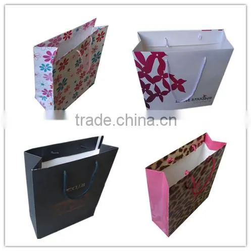 2015 new design paper bag,gift bag ,shopping bag , with handle ,in machine price