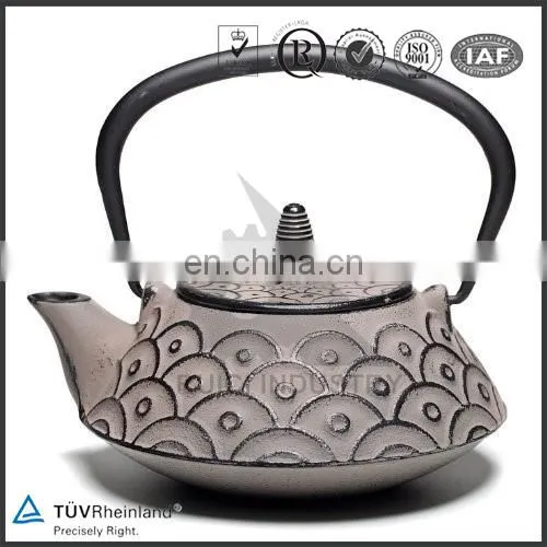 Pumpkin Tea Kettle with 2 Cups Japanese Tea Set with Stainless Steel Infuser Enamel Tetsubin Chinese Cast Iron Teapot Pot Set