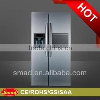 Defrost side by side refrigerator with home minibar