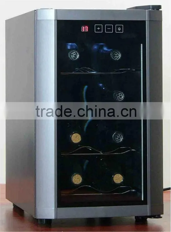230L Commercial free standing dual zone LED inside touch panel wine bottle cooler