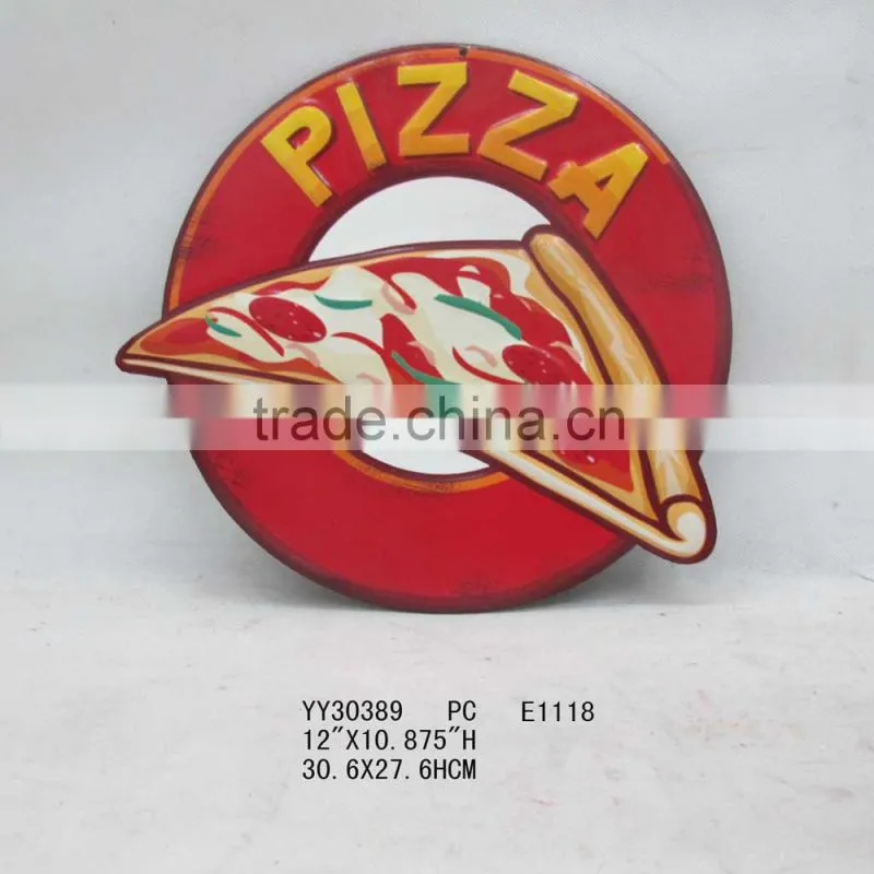 retro decorative hot dog embossed metal plate tin sign, hanger tin signs