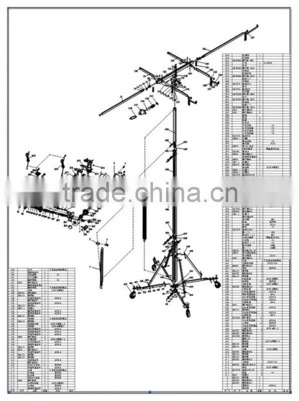 Drywall Panel electric portable lifter (CE) - Model 7K1001