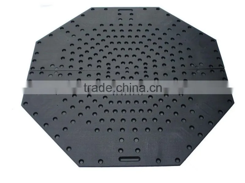 Black Plastic Moulded 2 Folding Poker Table Top