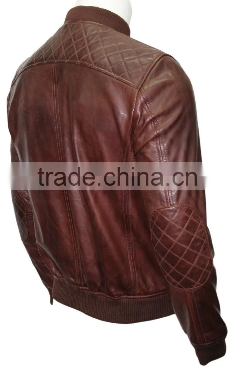 Brown leather jackets for men