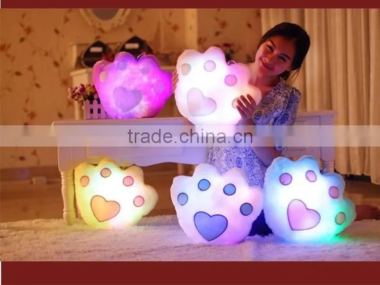 Paw Shaped Plush LED Pillow