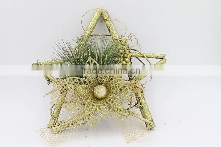 Christmas Garland XMAS Gift Glitter Wood Navidad Natal Wholesale Christmas Ornament Suppliers