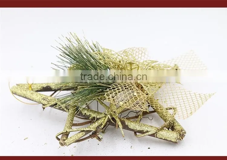 Christmas Garland XMAS Gift Glitter Wood Navidad Natal Wholesale Christmas Ornament Suppliers