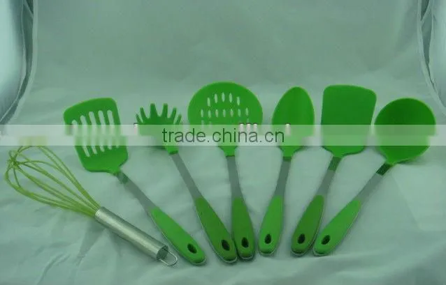 cooking utensils nylon egg beater with stainless steel handle