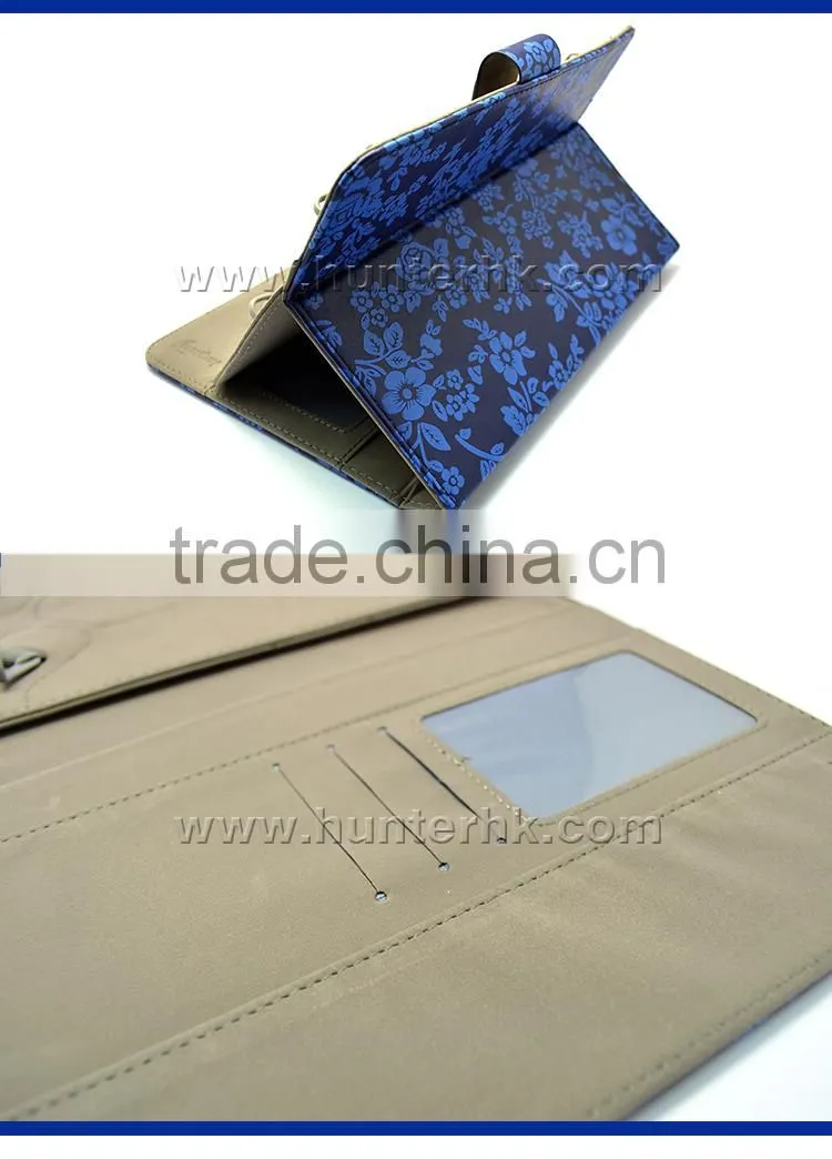 Girly 9-10" Universal Embossed Floral Tablet Case