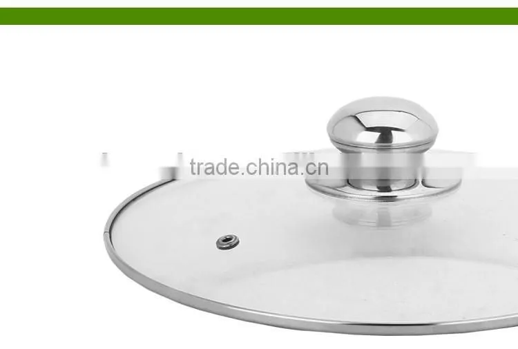 stainless steel capsule bottom 3layers high steamer pot with glass lid/ kitchen cookware