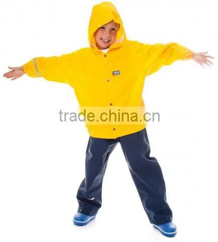 Waterproof Breathable PU Kids Rain Suit