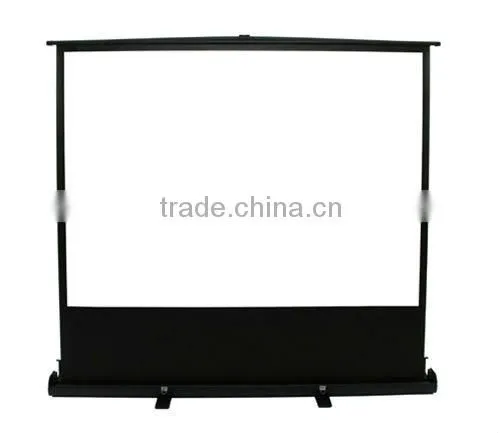 Aluminum case Portable floor up screen (60"-100")