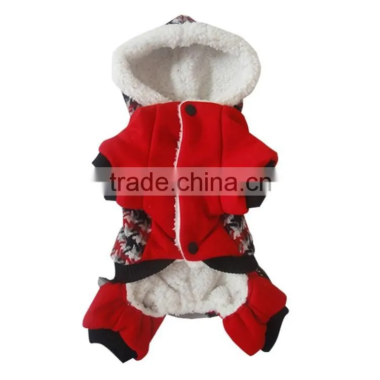 Nordic Style plovers and down four feet warm red dog clothing